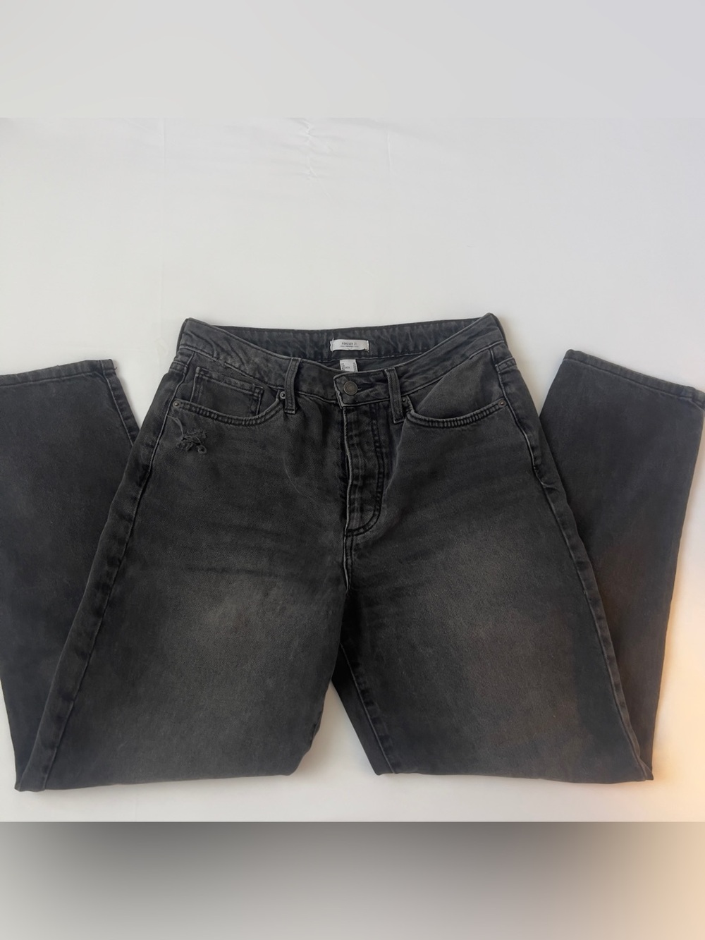 Forever 21 Women's Washed Black High-Rise Jeans